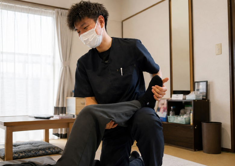 問診を行っている看護師